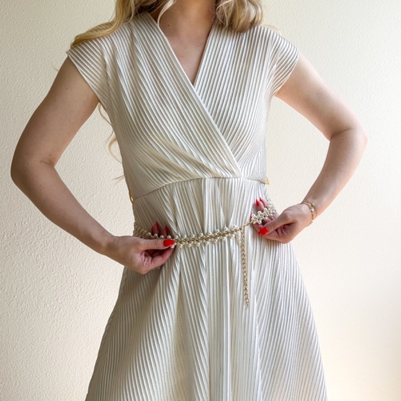 Stunning Vintage 1980s Faux Pearls Belt (M/L) main image 9